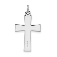 Sterling Silver Platinum-plated Enameled Latin Cross Charm view 3