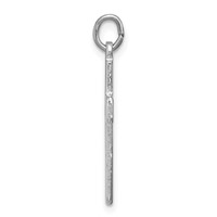 Sterling Silver Platinum-plated Cut-out Cross Charm view 2
