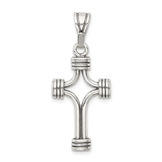 Sterling Silver Antiqued Cross Pendant