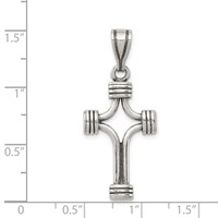 Sterling Silver Antiqued Cross Pendant view 3