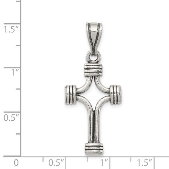 Sterling Silver Antiqued Cross Pendant