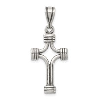 Sterling Silver Antiqued Cross Pendant view 1
