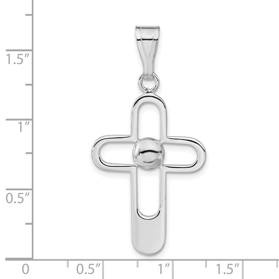 Sterling Silver Polished Cross Pendant
