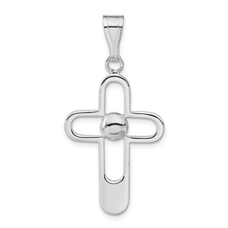 Sterling Silver Polished Cross Pendant