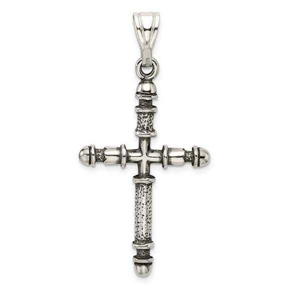 Sterling Silver Antiqued Cross Pendant
