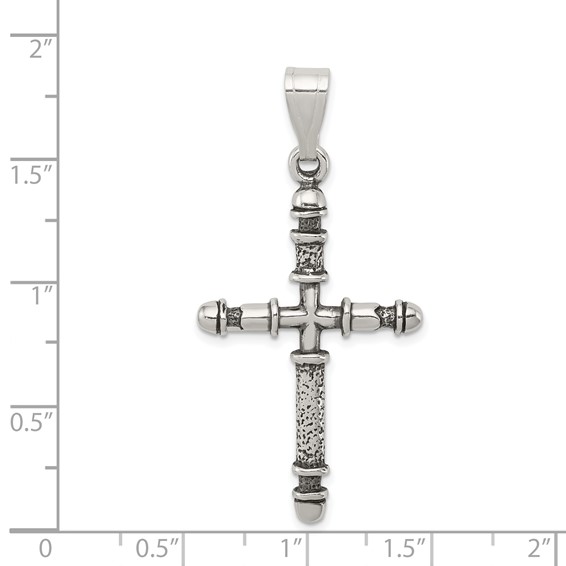 Sterling Silver Antiqued Cross Pendant