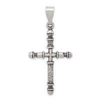 Sterling Silver Antiqued Cross Pendant view 1