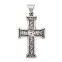 Sterling Silver Antiqued Cross Pendant view 1
