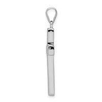 Sterling Silver Rhodium-plated CZ Cross Pendant view 2