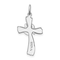 Sterling Silver Platinum-plated & Vermeil Dove Cross Charm view 4