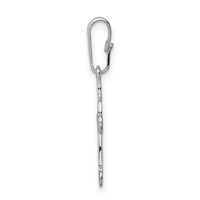 Sterling Silver Budded Cross Charm view 2