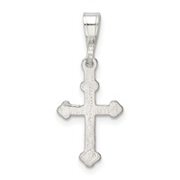 Sterling Silver Budded Cross Charm view 4
