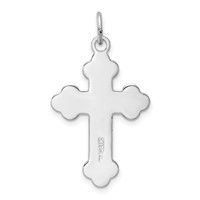Sterling Silver Platinum-plated Enameled Cross Pendant view 4