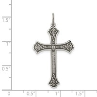 Sterling Silver Antiqued Cross Pendant view 3