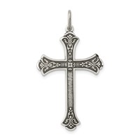 Sterling Silver Antiqued Cross Pendant view 1