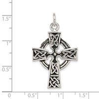 Sterling Silver Antiqued Celtic Cross Charm view 3