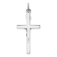Sterling Silver Platinum-plated Inri Crucifix Pendant view 4