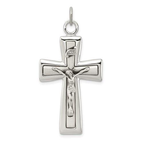Sterling Silver Inri Crucifix Pendant