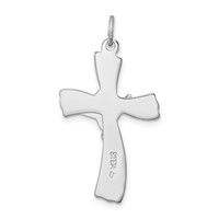 Sterling Silver Platinum-plated Inri Crucifix Pendant view 4