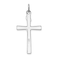 Sterling Silver Platinum-plated & 18K Gold-plated Inri Crucifix Charm view 4