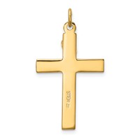 Sterling Silver Enamel Charm with Yellow Vermeil Inri Crucifix view 4