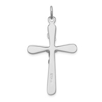 Sterling Silver Platinum-plated Inri Crucifix Pendant view 4