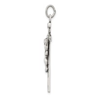 Sterling Silver Antiqued Crucifix Pendant view 2