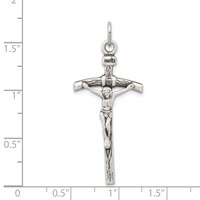 Sterling Silver Antiqued Crucifix Pendant view 3