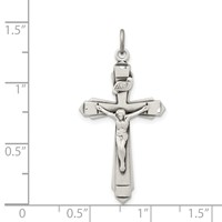 Sterling Silver Antiqued Crucifix Pendant view 3