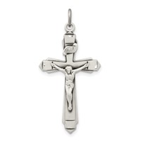 Sterling Silver Antiqued Crucifix Pendant view 1
