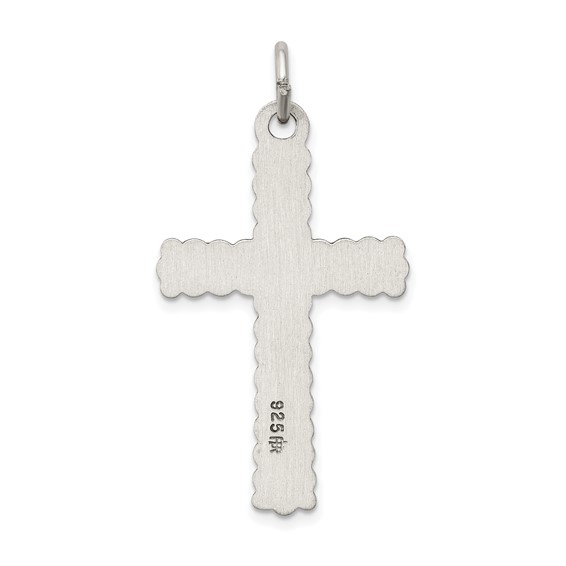 Sterling Silver Antiqued INRI Crucifix Pendant
