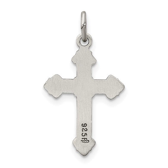 Sterling Silver Antiqued INRI Crucifix Pendant