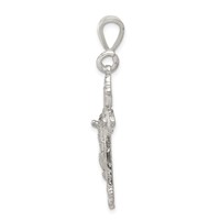 Sterling Silver Diamond-Cut Crucifix Pendant view 2