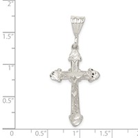Sterling Silver Diamond-Cut Crucifix Pendant view 3