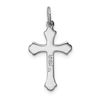 Sterling Silver Platinum-plated & Vermeil Crucifix Charm view 4