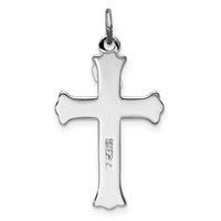 Sterling Silver Platinum-plated Enameled Inri Crucifix Charm view 4