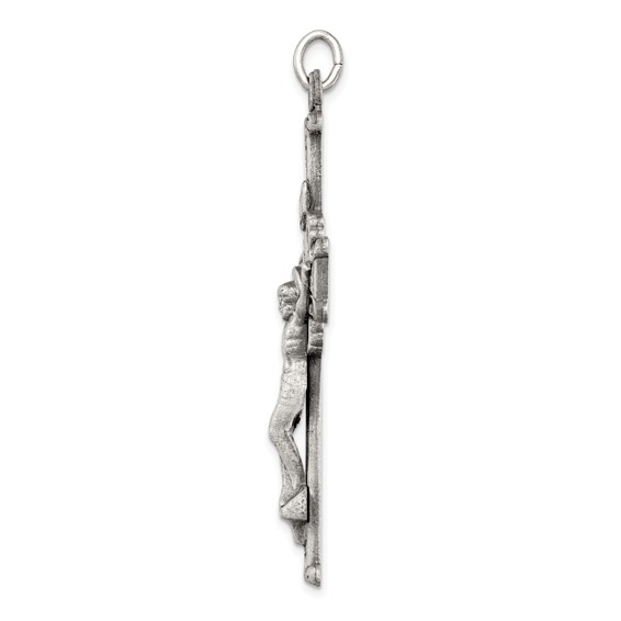 Sterling Silver Antiqued INRI Crucifix Pendant