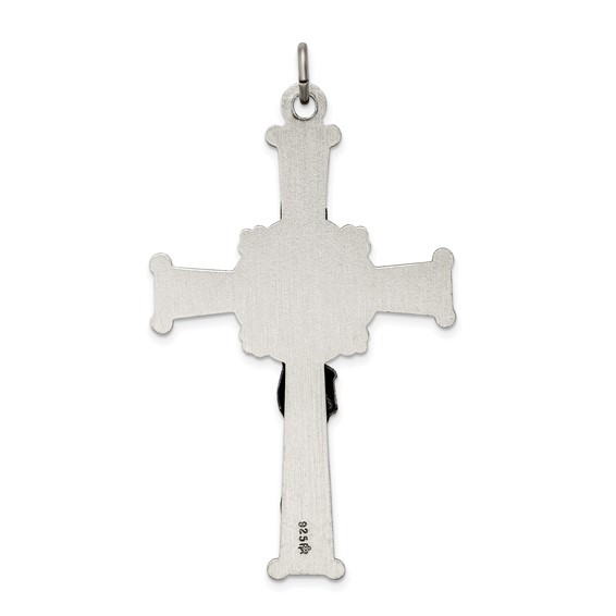 Sterling Silver Antiqued INRI Crucifix Pendant