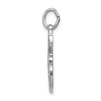 Sterling Silver Platinum-plated Mariner Cross Pendant view 2