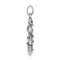 Sterling Silver Antiqued Cross Pendant view 2