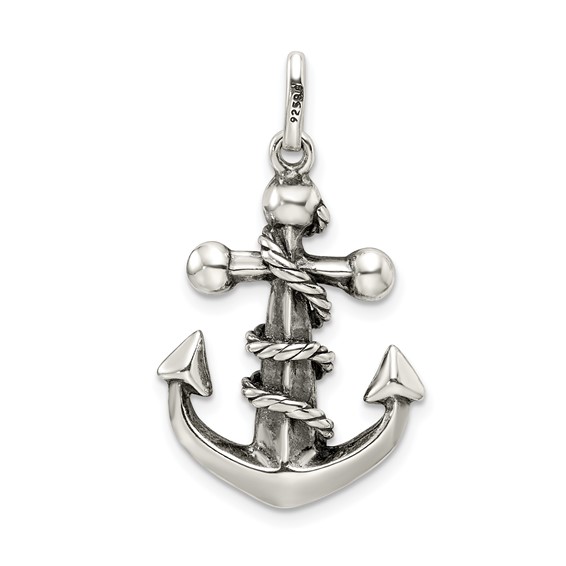 Sterling Silver Antiqued Cross Pendant