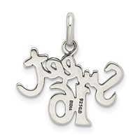 Sterling Silver Polished Sweet 16 Charm view 3