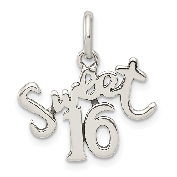 Sterling Silver Sweet 16 Charm
