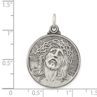 Sterling Silver Antiqued Ecce Homo Medal view 3