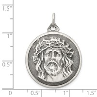 Sterling Silver Antiqued Ecce Homo Medal view 3