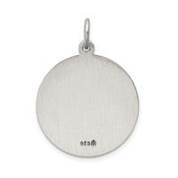 Sterling Silver Antiqued Sacred Heart of Jesus Medal view 3