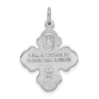 Sterling Silver Platinum-plated & Vermeil 4-way Medal view 4