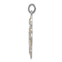 Sterling Silver Platinum-plated 4-way Medal view 2