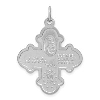 Sterling Silver Platinum-plated 4-way Medal view 4
