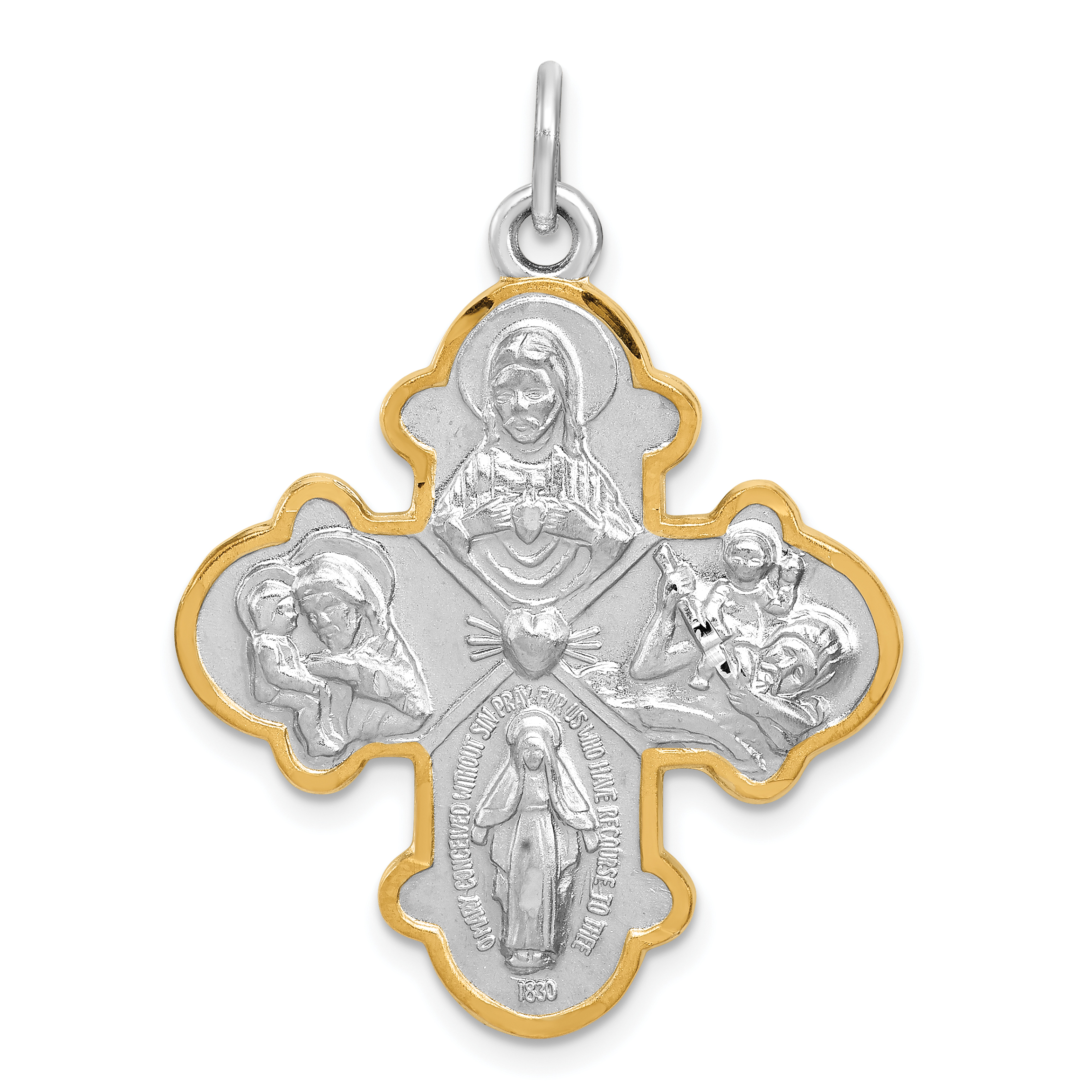 Silver Platinum-plated 4-way Medal QC3463 886774107776| eBay